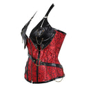 Women's Gothic Pirate Corset Dress 4-Piece Costume Set