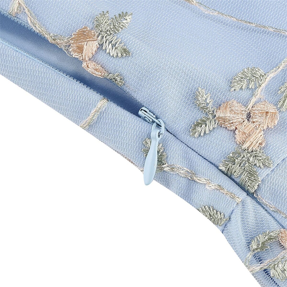 Floral Embroidered Halter Midi Dress