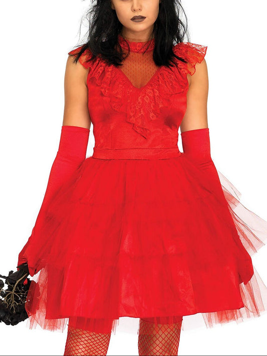 Women's Ghostly Red Wedding Dress