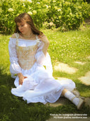 Victorian Style Jacquard Lace-up U-Back Corset - Retrorobe