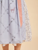Oktoberfest Grey Dirndl Dress with Deer Print Apron