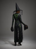 Women's Neon Skeleton Witch 3-Piece Halloween Costume Set