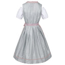 Oktoberfest Costume Pink Dirndl Dress with Lace Apron and Blouse - Retrorobe