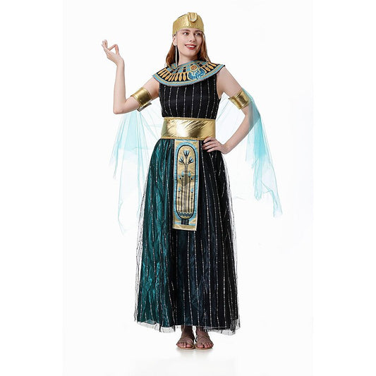 Cleopatra Costume Black Egyptian Queen Dress