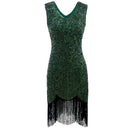 V-Neck Bodycon Sequin Flapper Dress