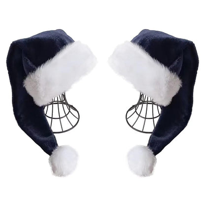 2 PCS Christmas Santa Claus Plush Hat