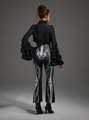 Women's Gothic Skeleton Witch 3-Piece Halloween Costume Set