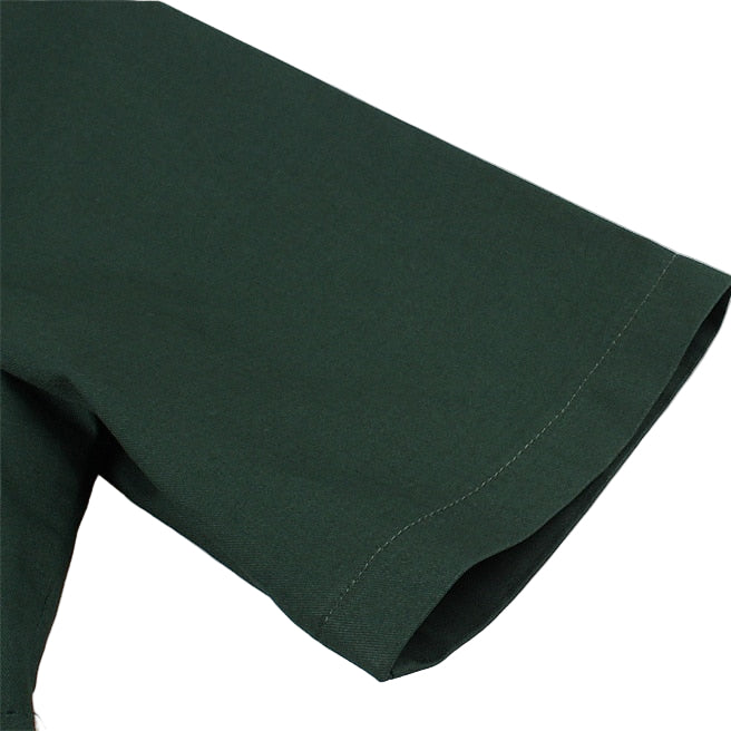 Women's 1950s Solid Green Bow Tie Neck Half Sleeve Swing Dress