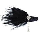 5-teiliges 1920er Jahre Flapper-Accessoire-Set, Schwarz
