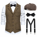 Men's Brown 1920s Heritage Gentleman 5-Piece Set