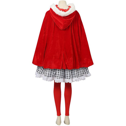 Women's Cindy Lou Who Dress with Red Cape