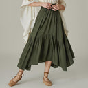 Renaissance High Waist Maxi Skirts with Pockets - Retrorobe