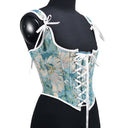 Renaissance Style Floral Lace Design Corset Vest - Retrorobe