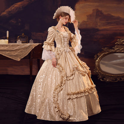 Rococo Brocade Style Ball Dress