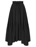 Renaissance High Waist Maxi Skirts with Pockets - Retrorobe