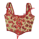 Renaissance Style Lace Design Corset Vest Bustier - Retrorobe