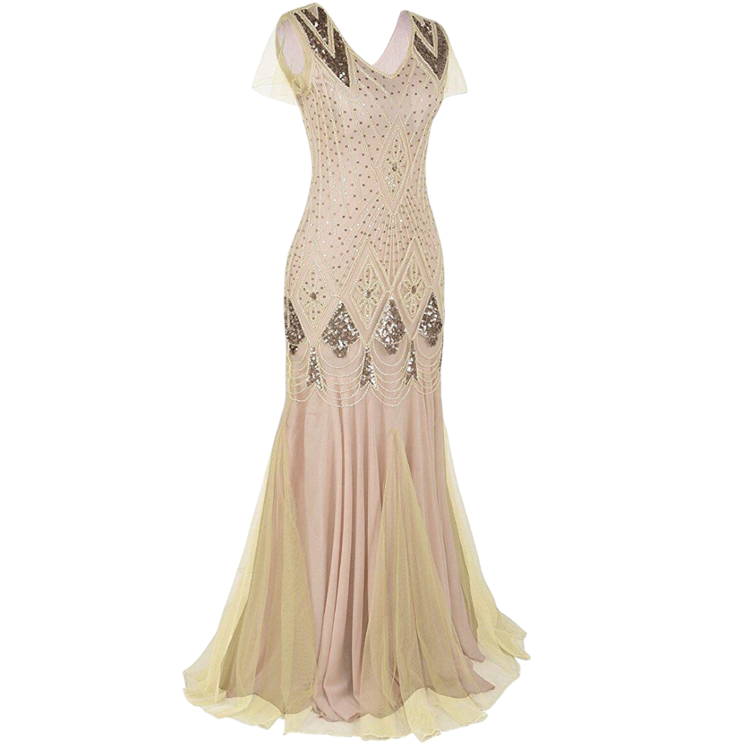 Champagne Maxi Mermaid Dress
