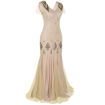 Champagne Maxi Mermaid Dress