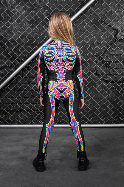 Skull Skeleton Full Body Catsuit for Kids