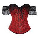Victorian Corset Gothic Satin Lace Bustier - Retrorobe
