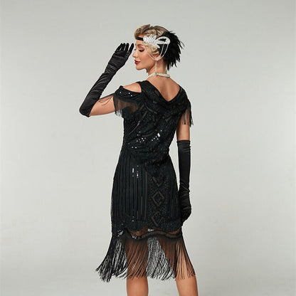 Sequin Art Deco Flapper Dress