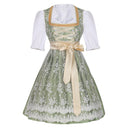 Oktoberfest Champagne Gold Dirndl Dress with Apron and Blouse - Retrorobe