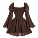 Vestido corto estilo corsé de hada medieval