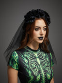 Women's Gothic Floral Veil Halloween Headband