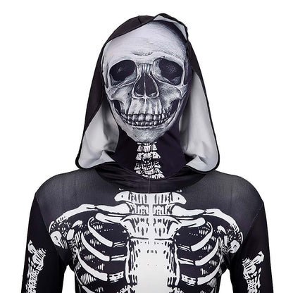 Skeleton Full Body Hooded Jumpsuit