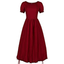 Renaissance Dress Ruffle High Low Dress with Drawstring - Retrorobe