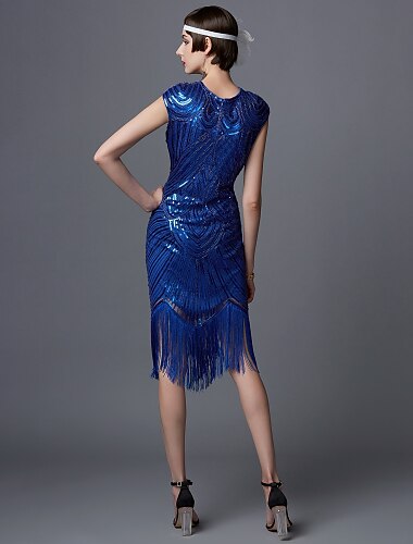 Art Deco Sequin Tassel Flapper Cocktail Dress