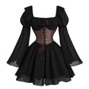 Vestido corto estilo corsé de hada medieval