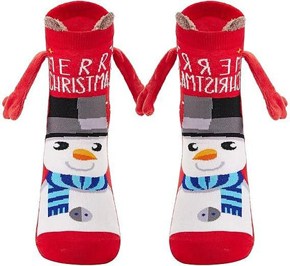 4 PCS Christmas 3D Christmas Character Socks