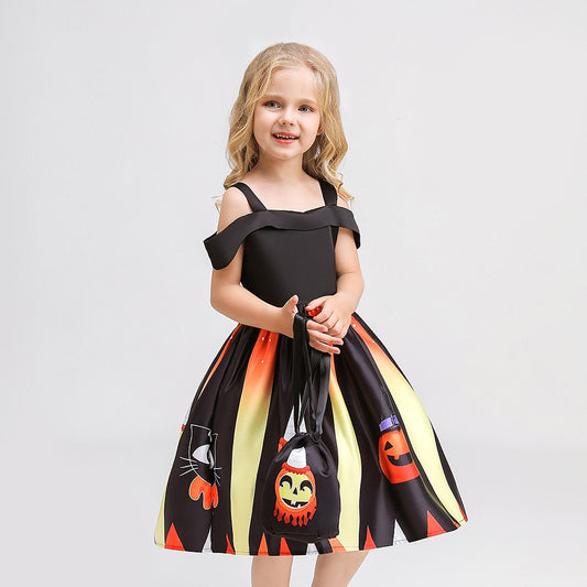 Kids' Witch Halloween Dress Costume
