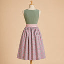 Premium Sage Green & Dusty Rose Oktoberfest Dirndl and White Lace Blouse Set