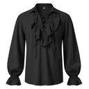 Men's Medieval Renaissance Lace-Up Pirate Shirt