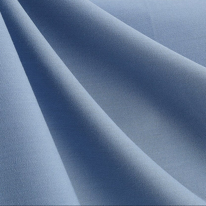 Women's 1950s Solid Blue Lapel Collar Short Sleeve Swing Dress