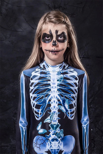 Skull Skeleton Full Body Catsuit for Kids