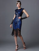 Art Deco Sequin Tassel Flapper Cocktail Dress