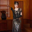 Beaded Fringe Gown with Art Deco Detailing