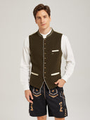 Men’s Oktoberfest Trachten Waistcoat with Embroidery