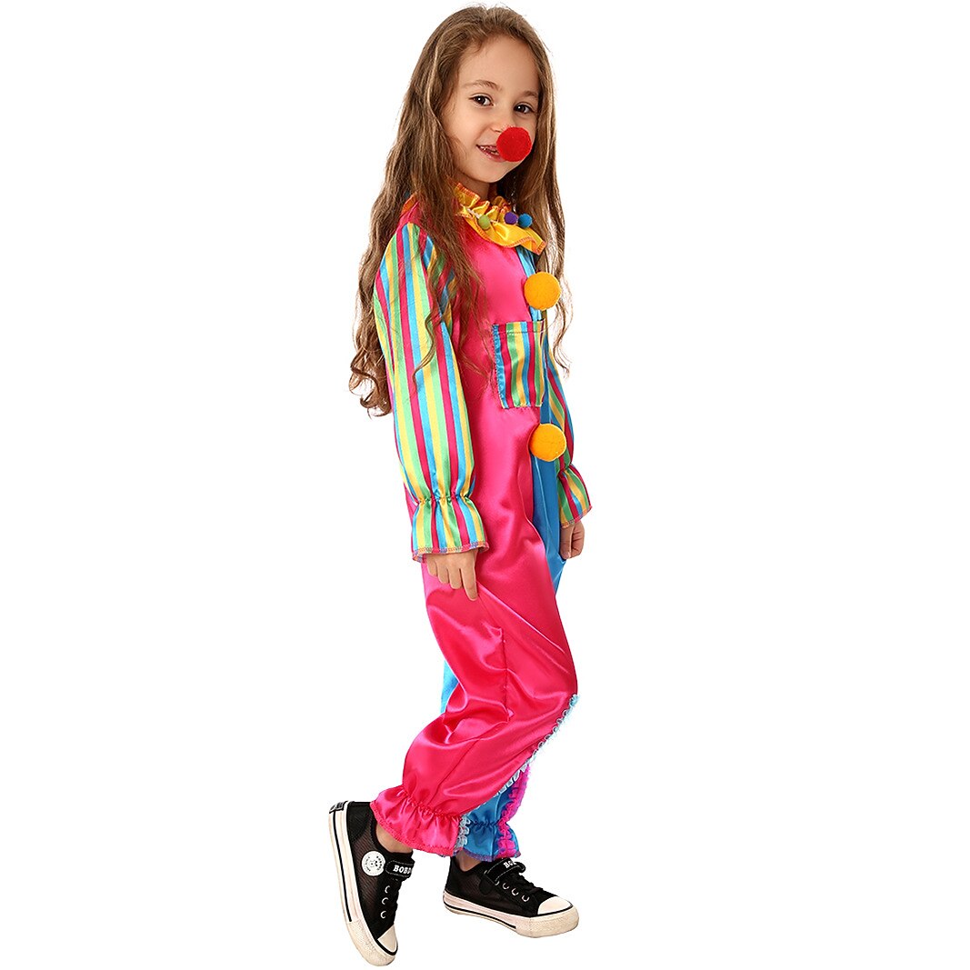Circus Clown Halloween Outfits with Wigs