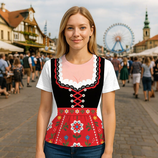 Women's Oktoberfest Dirndl Graphic T-shirt