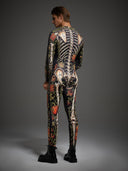 Men's Pumpkin Skeleton Tailcoat 2-Piece Halloween Costume Set
