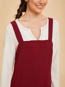 Women's Medieval Viking Apron Dress Set with Laced Back