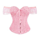 Victorian Corset Gothic Satin Lace Bustier - Retrorobe