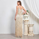 Spaghetti Strap V-Neck Gown