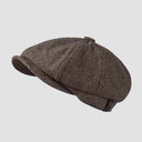 Men's Brown Heritage Vest & Newsboy Cap 2-Piece Set