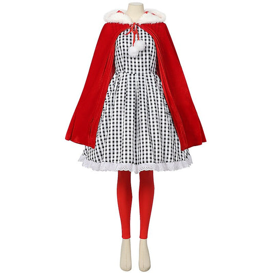 Women's Cindy Lou Who Dress with Red Cape