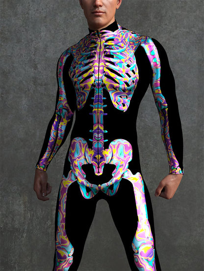 Men's Rainbow Skeleton Bodysuit